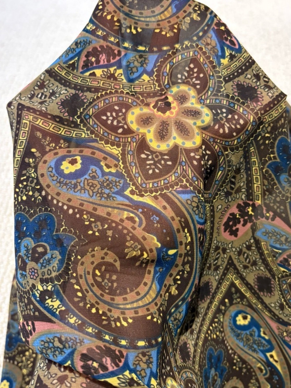 Double D Ranch Y2K Woodlands Paisley Georgette Tank Top Womens S Coastal Cowgirl - Picture 6 of 10